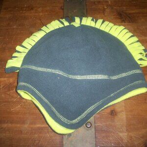Target Brand Toddler 2t 5t Gray Safety Green Soft Fleece Hat Mohawk Ear Flaps
